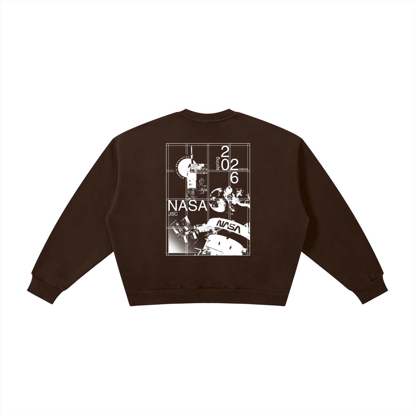Spring Crewneck, White Design version