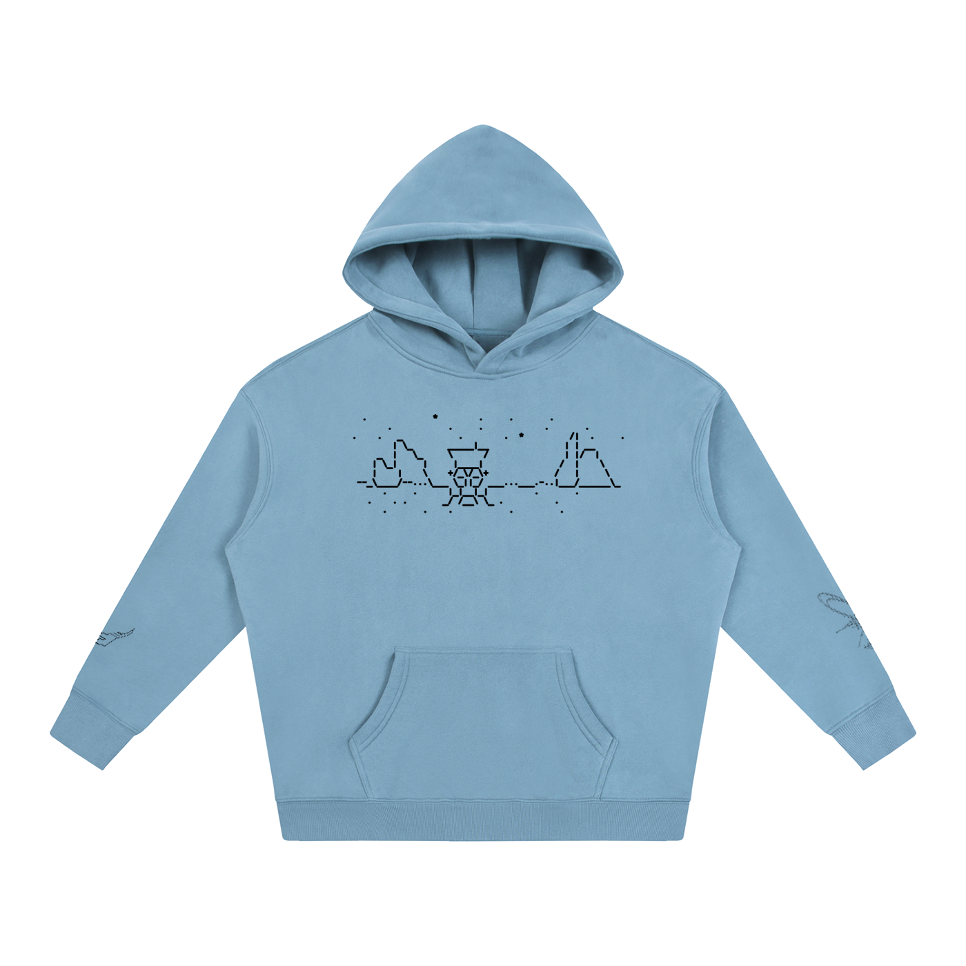 Ascii Art Hoodie, Black Design version