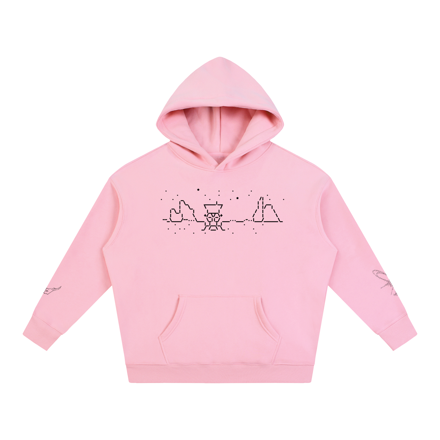 Ascii Art Hoodie, Black Design version