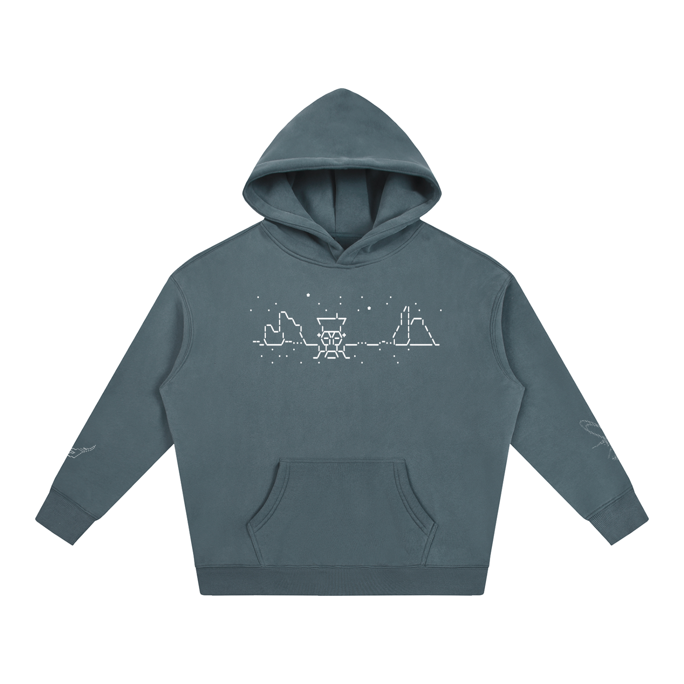 Ascii Art Hoodie, White Design version