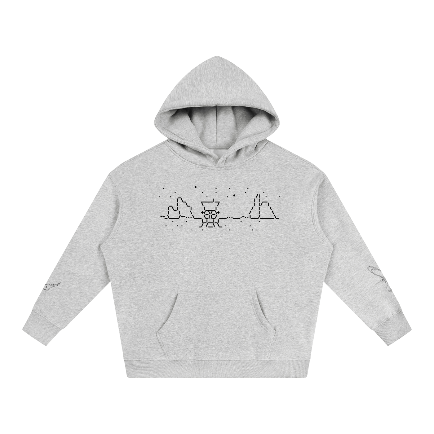Ascii Art Hoodie, Black Design version