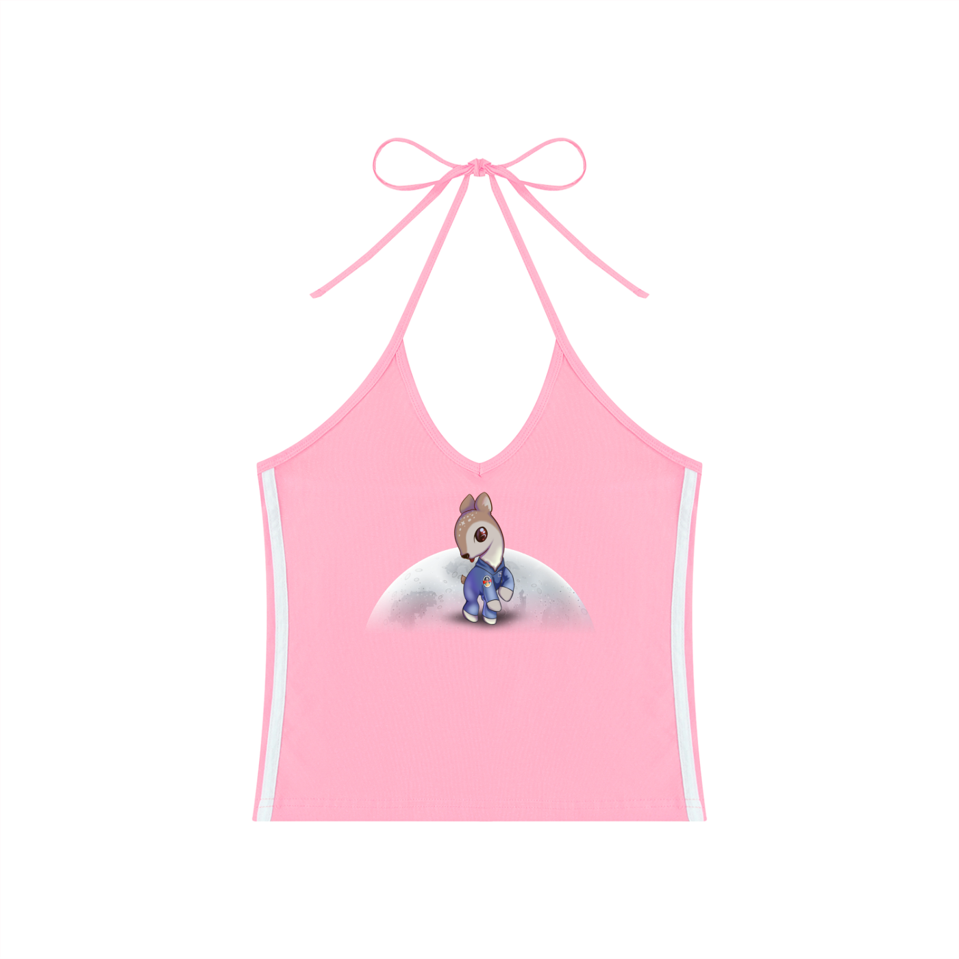 JSC Deer Halter Crop Tank Top