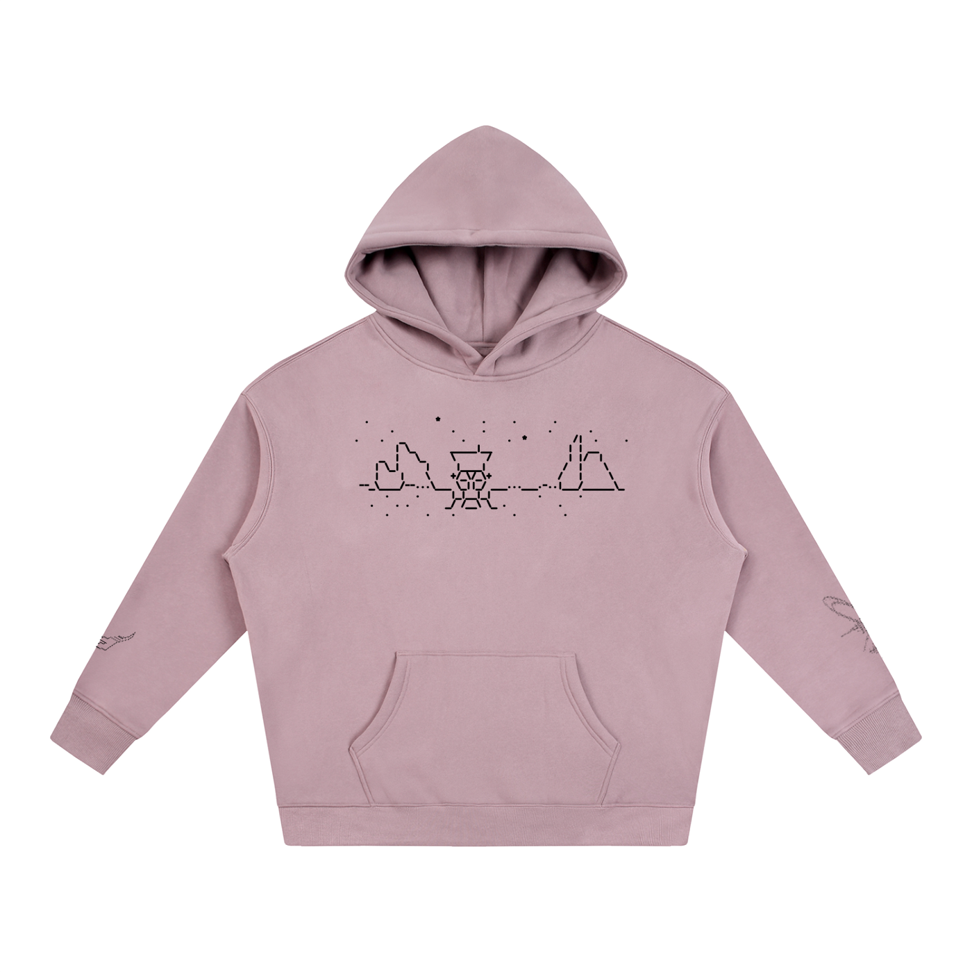 Ascii Art Hoodie, Black Design version