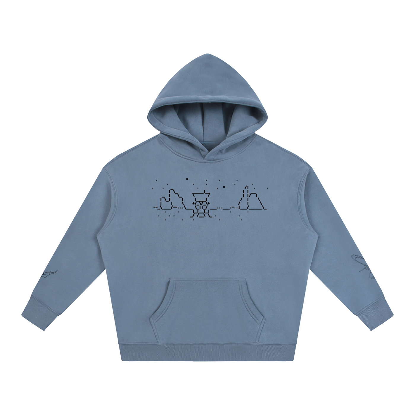 Ascii Art Hoodie, Black Design version