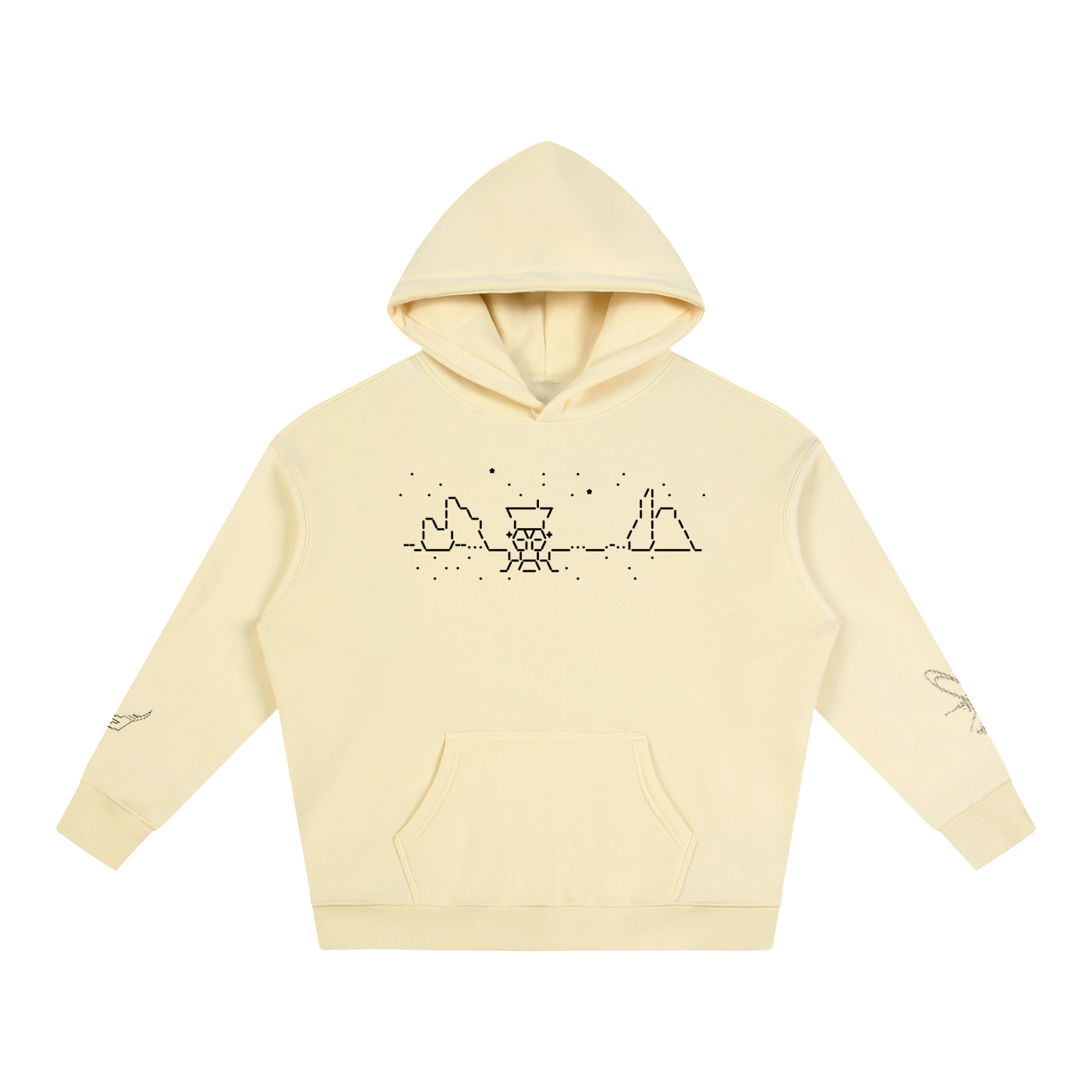 Ascii Art Hoodie, Black Design version