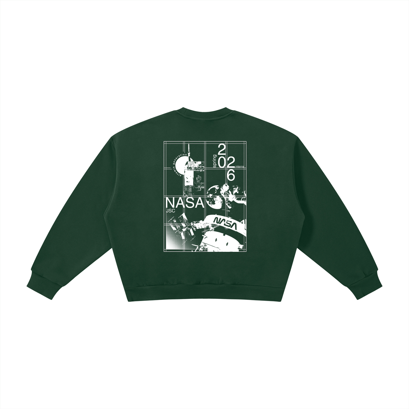 Spring Crewneck, White Design version