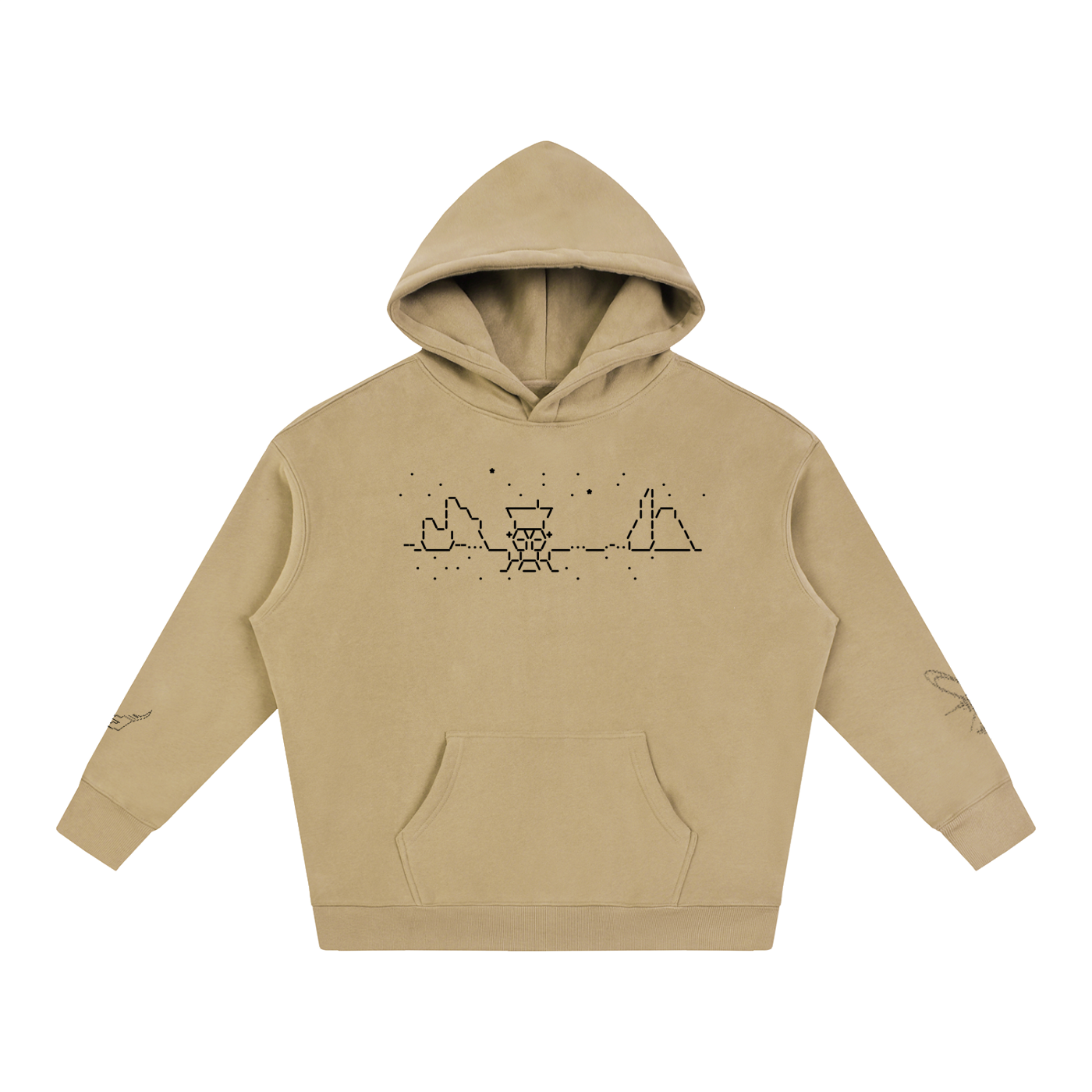 Ascii Art Hoodie, Black Design version