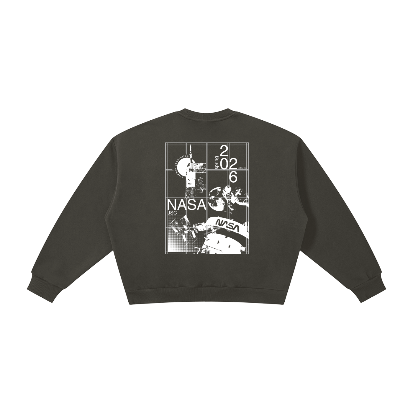 Spring Crewneck, White Design version