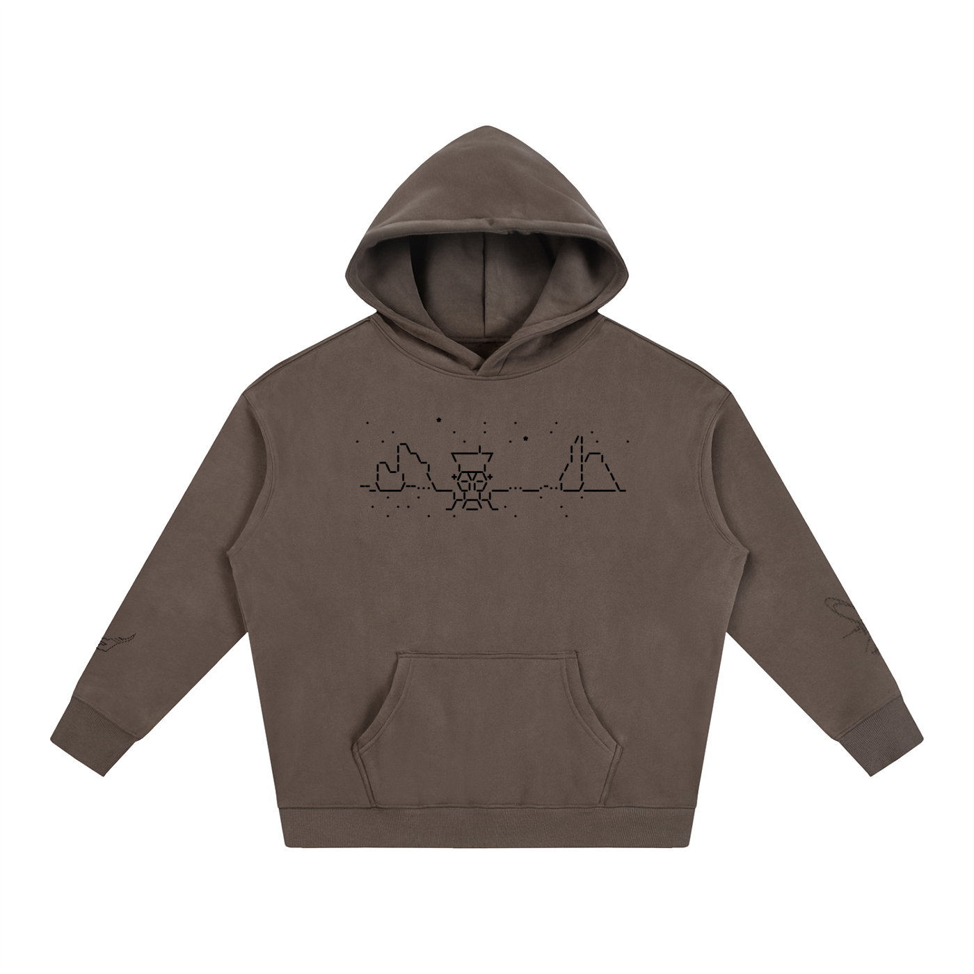 Ascii Art Hoodie, Black Design version