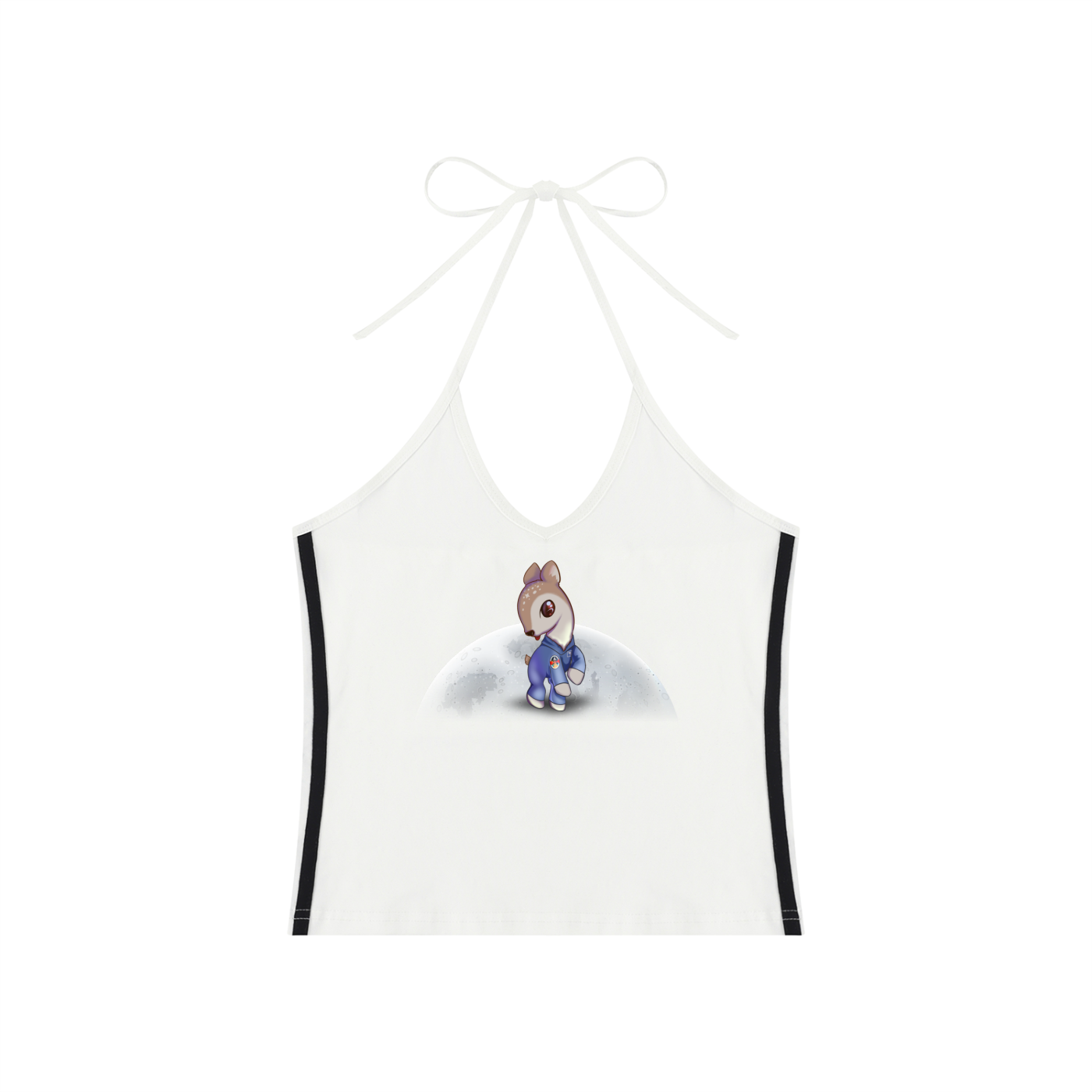 JSC Deer Halter Crop Tank Top
