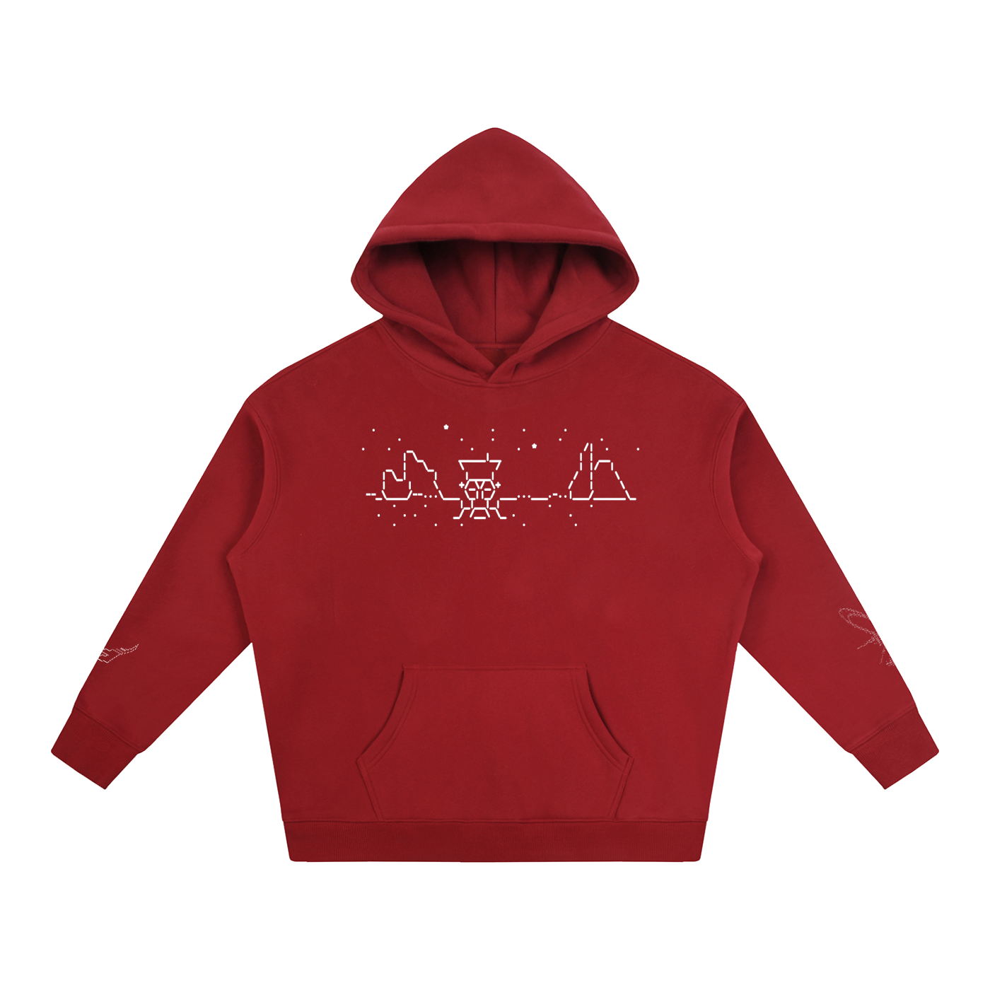 Ascii Art Hoodie, White Design version