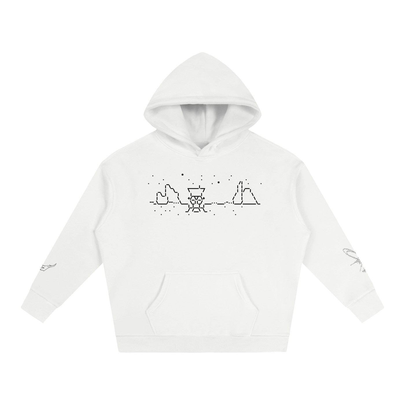 Ascii Art Hoodie, Black Design version