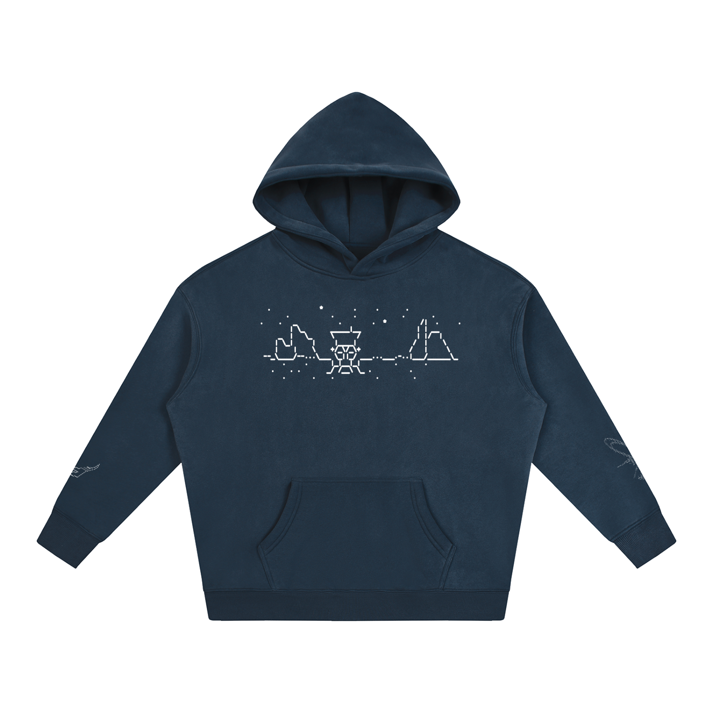 Ascii Art Hoodie, White Design version