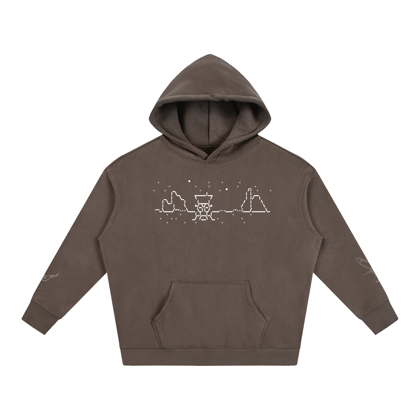 Ascii Art Hoodie, White Design version