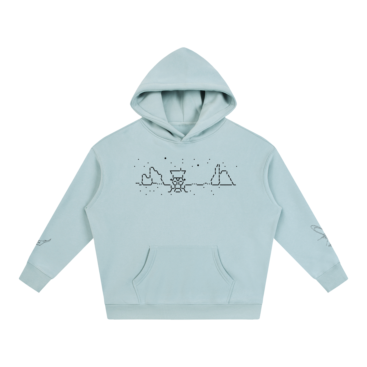 Ascii Art Hoodie, Black Design version