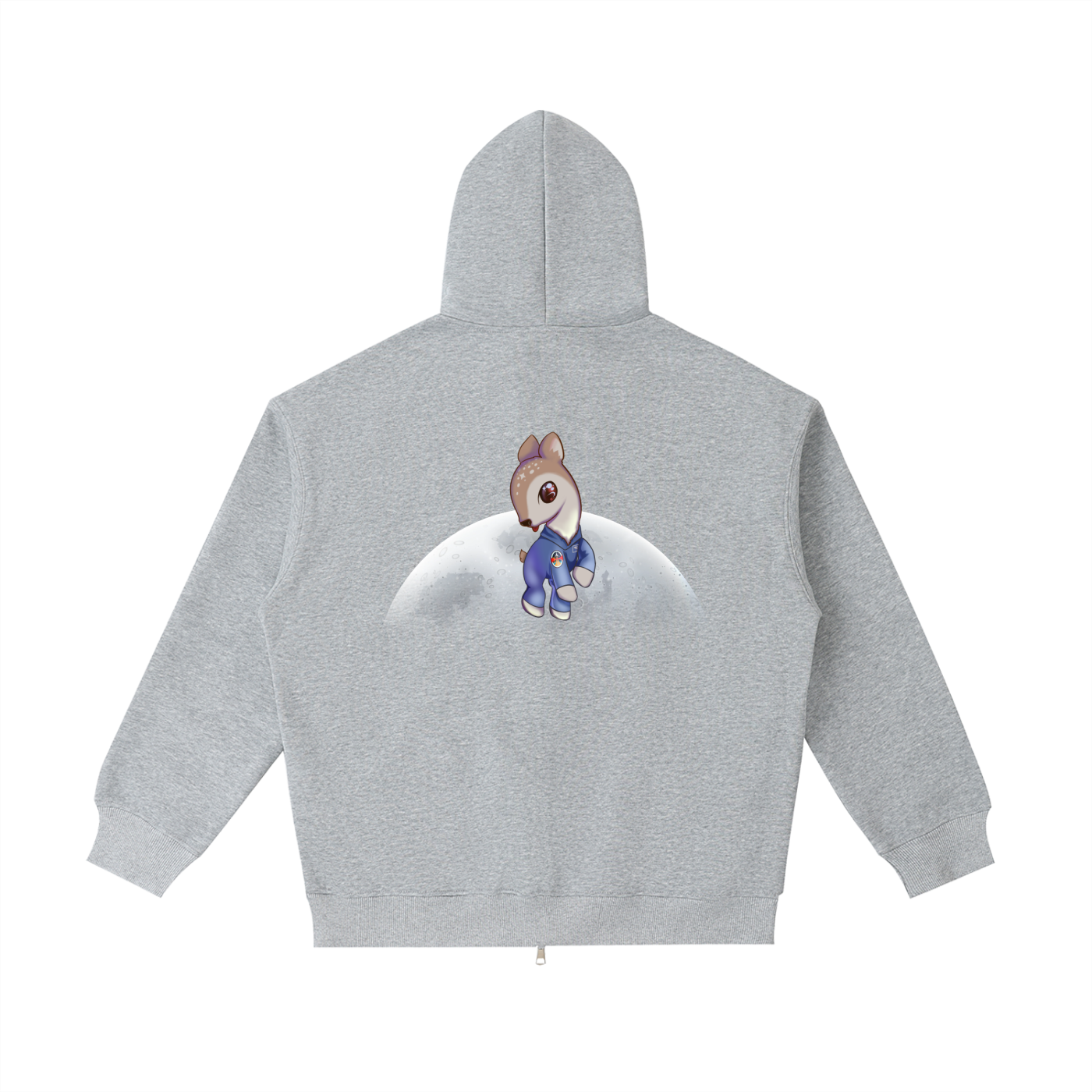 Astro Deer Zip-up, gray version