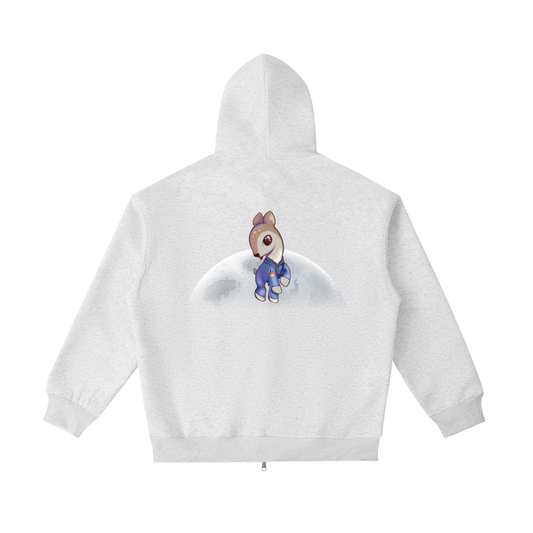 Astro Deer Zip-up, gray version