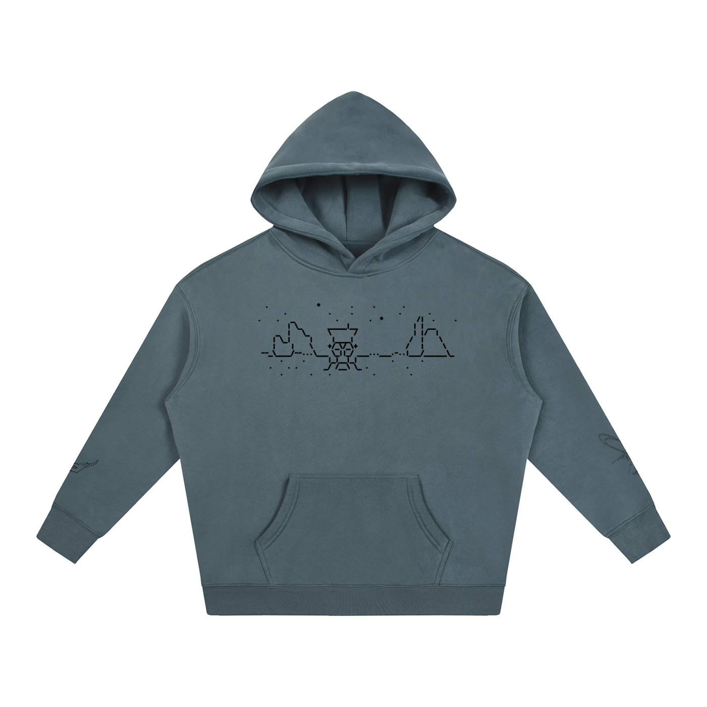 Ascii Art Hoodie, Black Design version