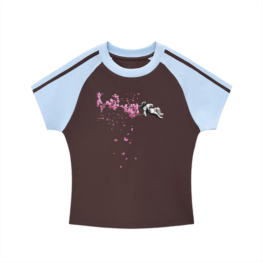 Texan Redbud Astronaut Raglan Sleeve T-Shirt