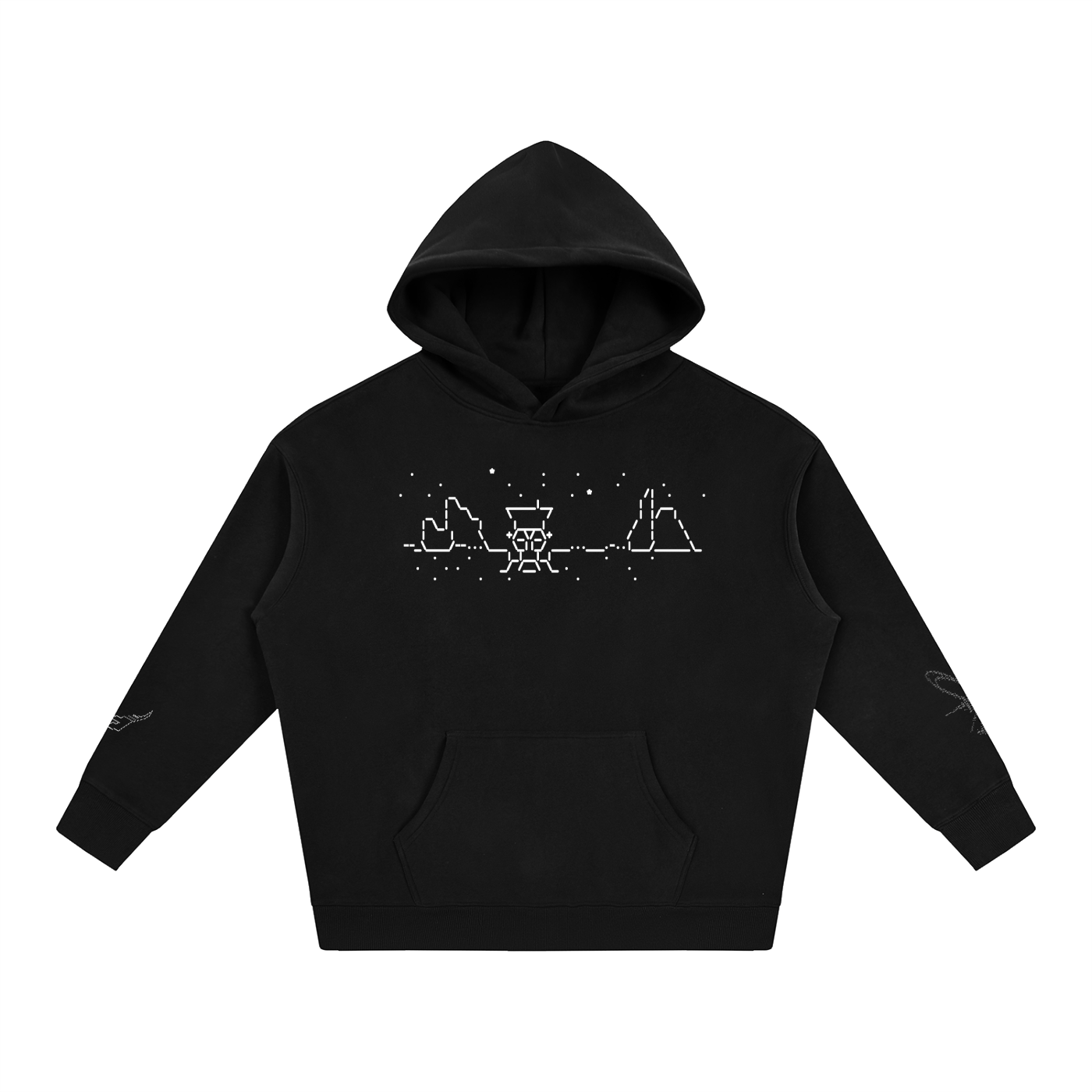 Ascii Art Hoodie, White Design version