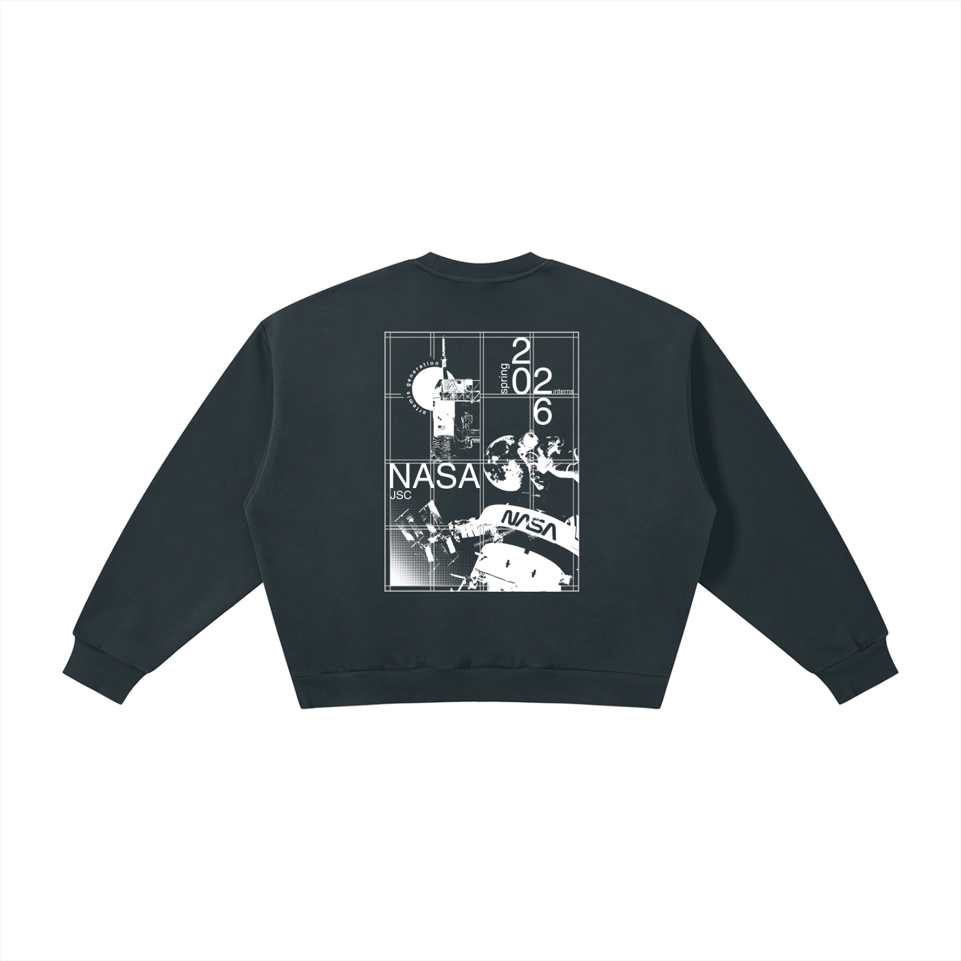 Spring Crewneck, White Design version