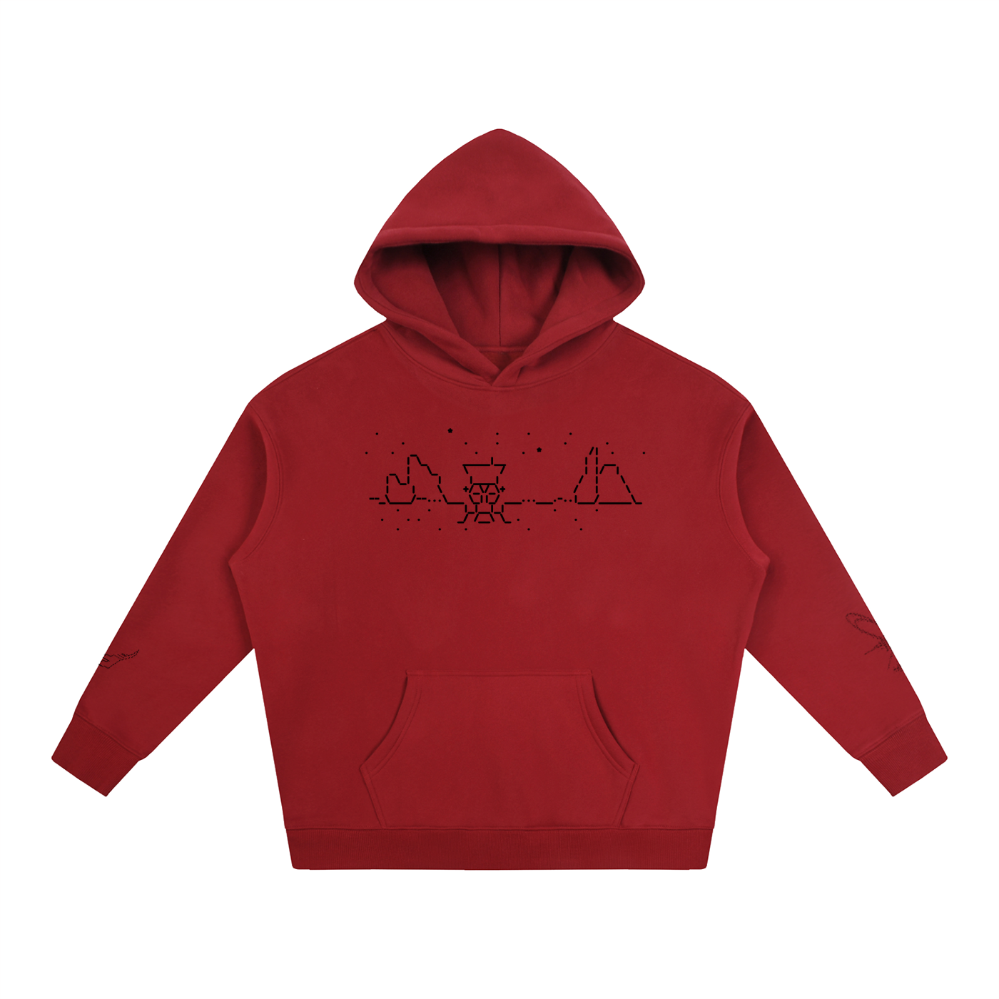 Ascii Art Hoodie, Black Design version