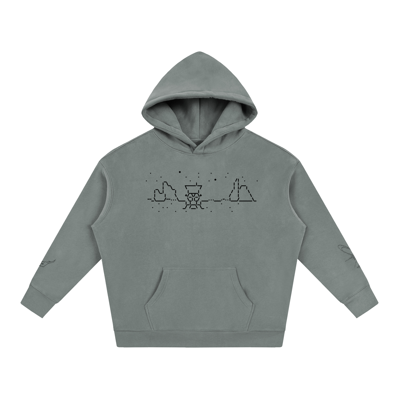 Ascii Art Hoodie, Black Design version