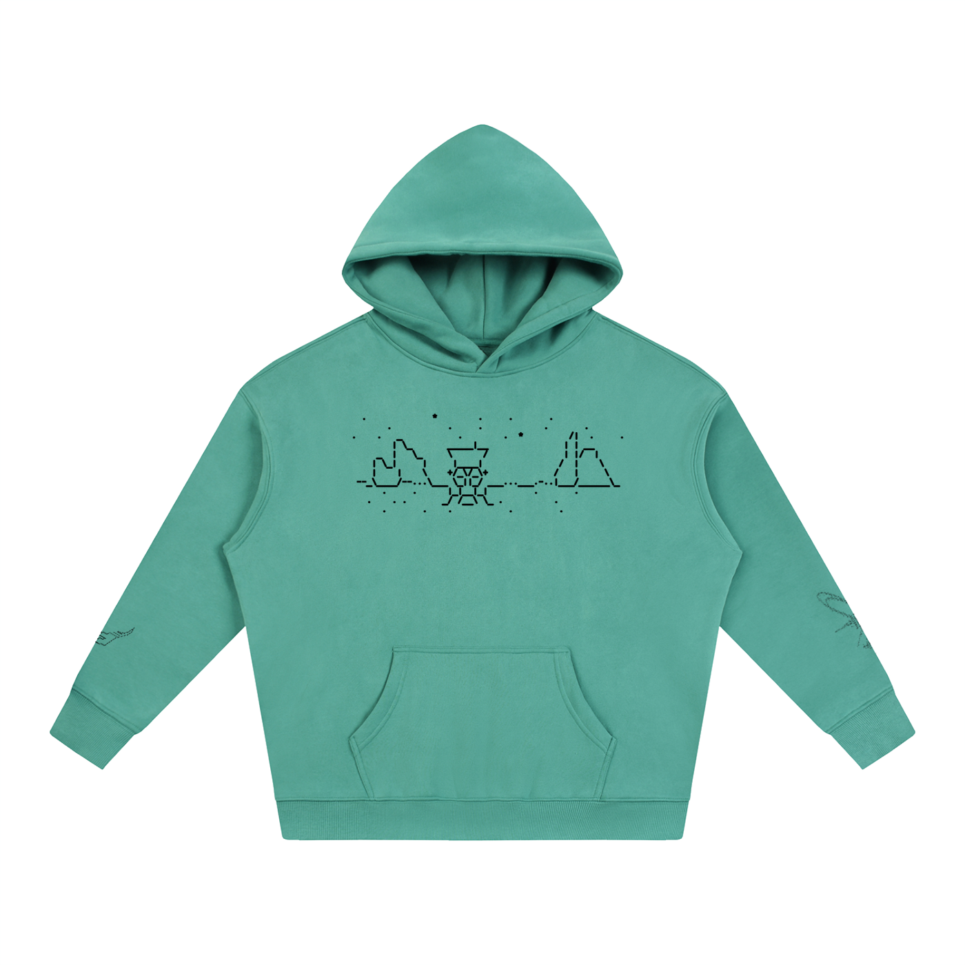 Ascii Art Hoodie, Black Design version