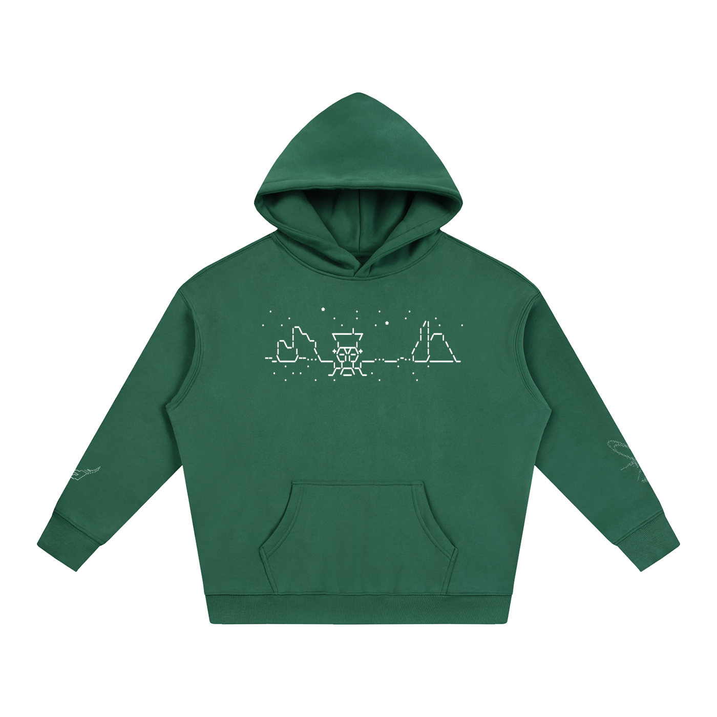 Ascii Art Hoodie, White Design version