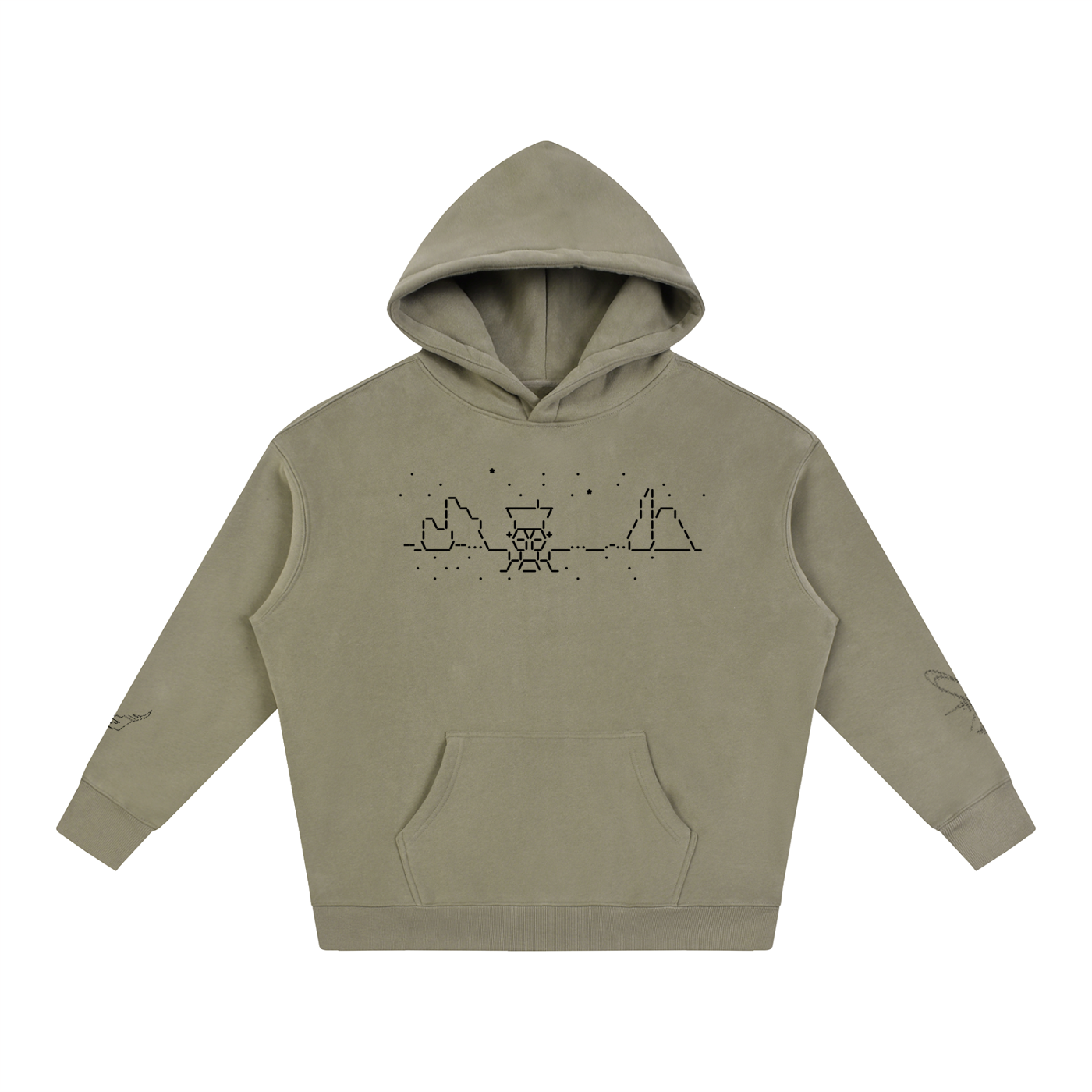 Ascii Art Hoodie, Black Design version