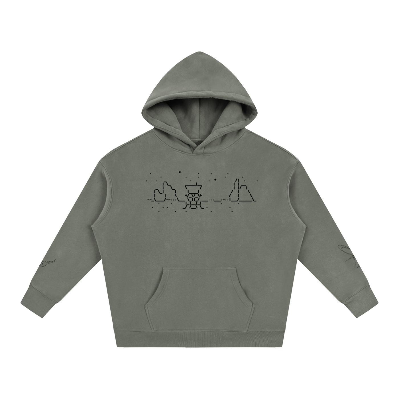 Ascii Art Hoodie, Black Design version