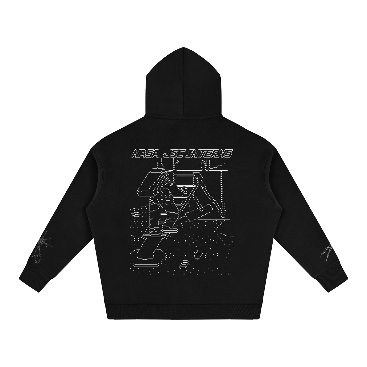 Ascii Art Hoodie, White Design version
