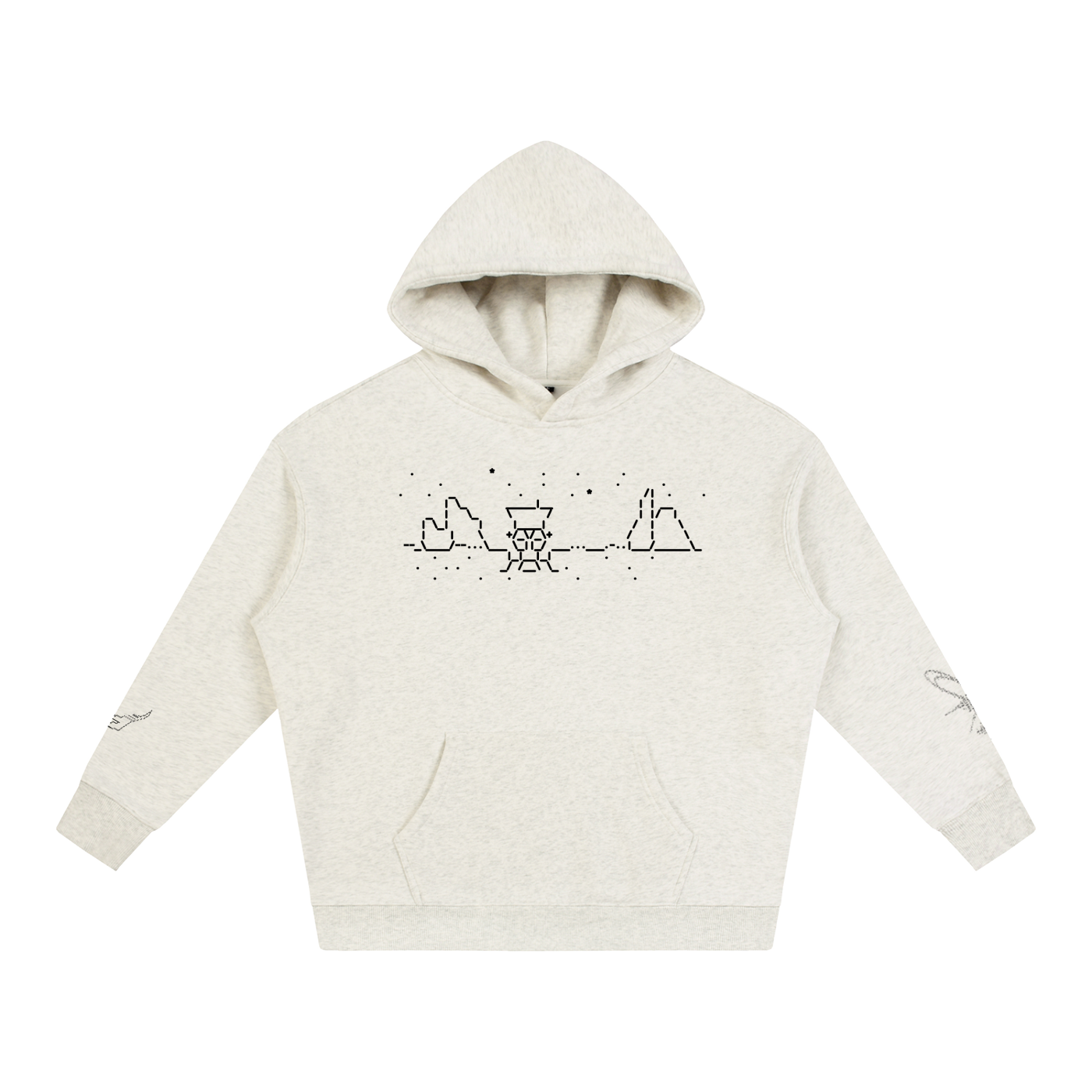 Ascii Art Hoodie, Black Design version